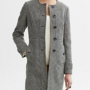 Banana Republic Houndstooth Peacoat Coat Jacket